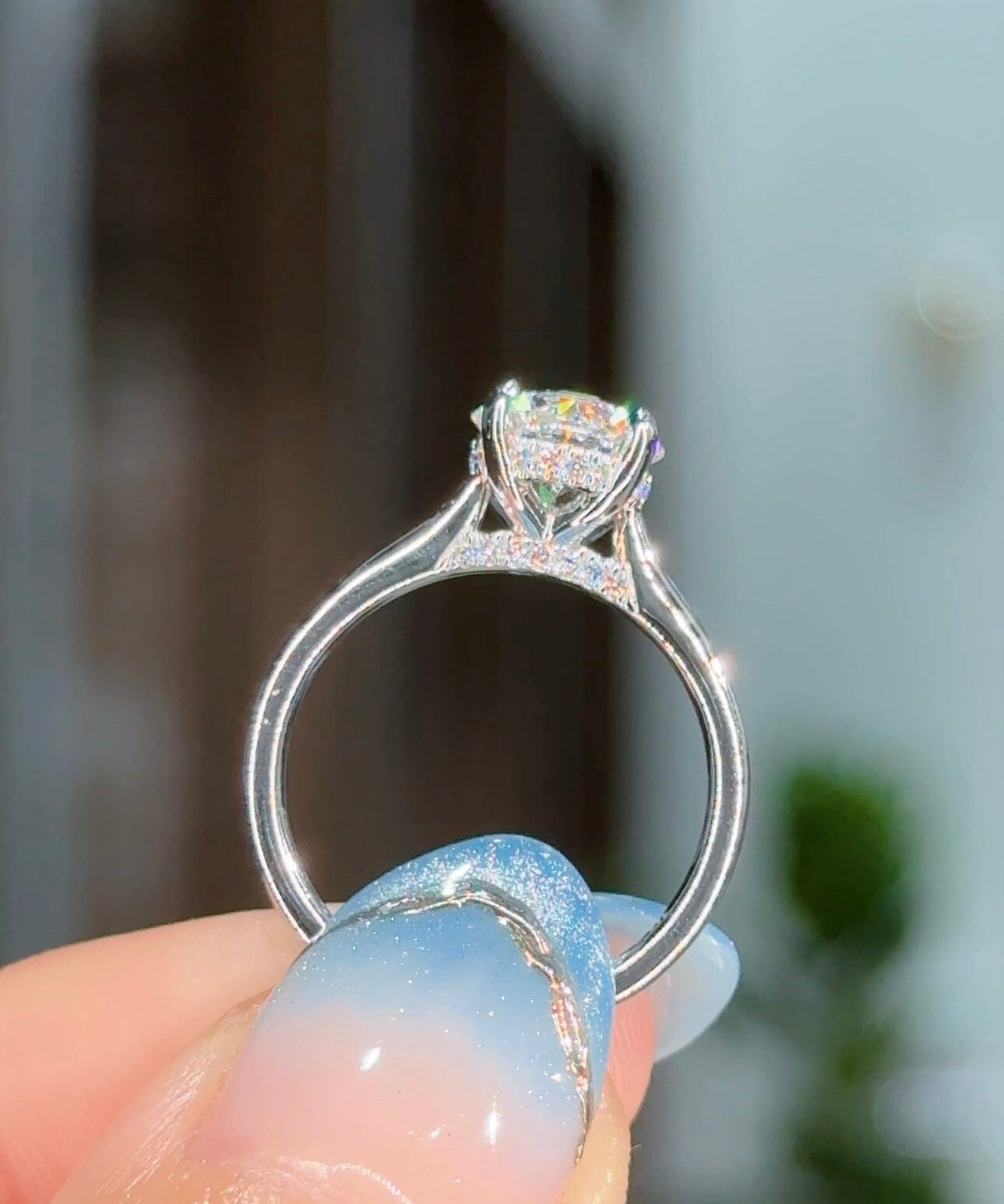 1.67ct D-IF Round Lab Diamond Alice Engagement Rings Princess Bride Diamonds 