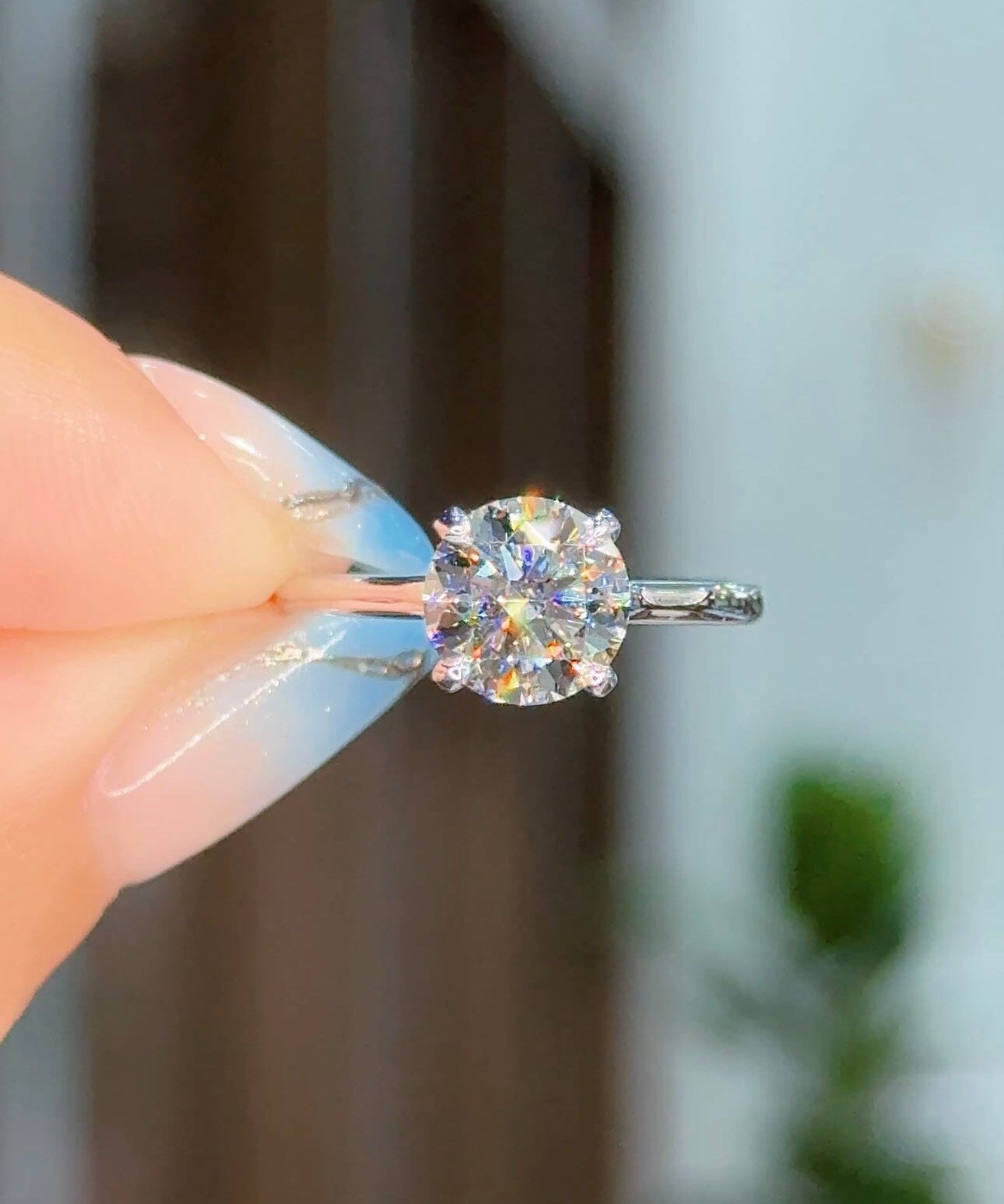 1.67ct D-IF Round Lab Diamond Alice Engagement Rings Princess Bride Diamonds 