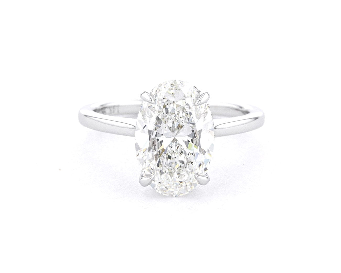 1.6mm Alice Oval High Polish Engagement Rings Princess Bride Diamonds 