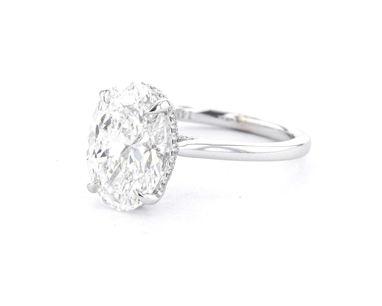 1.6mm Alice Oval High Polish Engagement Rings Princess Bride Diamonds 