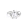 1.6mm Ariel Emerald Engagement Rings Princess Bride Diamonds 