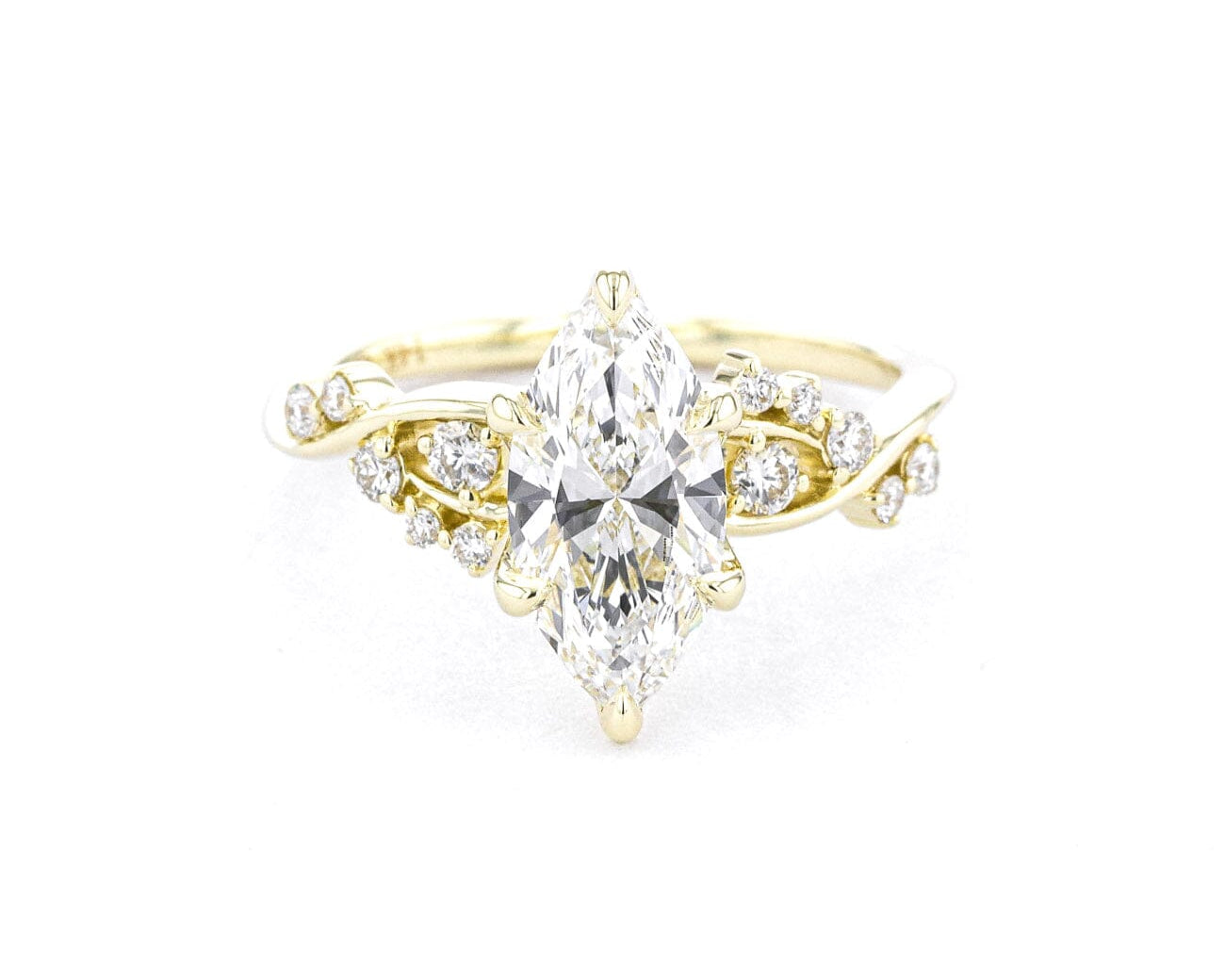 1.6mm Ariel Marquise Engagement Rings Princess Bride Diamonds 