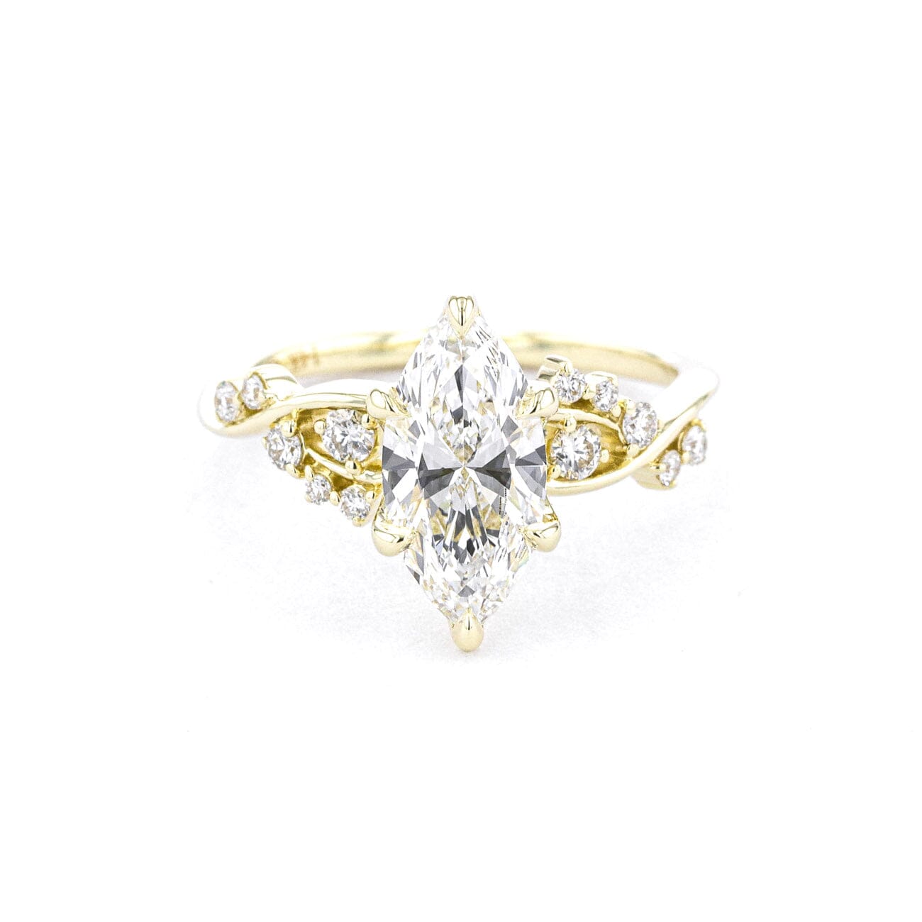 1.6mm Ariel Marquise Engagement Rings Princess Bride Diamonds 