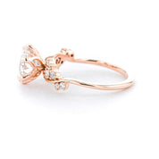 1.6mm Ariel Round Engagement Rings Princess Bride Diamonds 