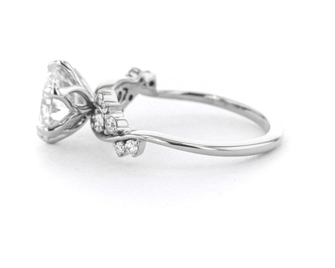 1.6mm Ariel Round Engagement Rings Princess Bride Diamonds 