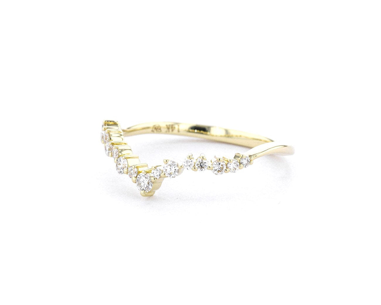 1.6mm Ariel Wedding Band Rings Princess Bride Diamonds 
