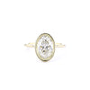 1.6mm Ava Oval High Polish Bezel Engagement Rings Princess Bride Diamonds 