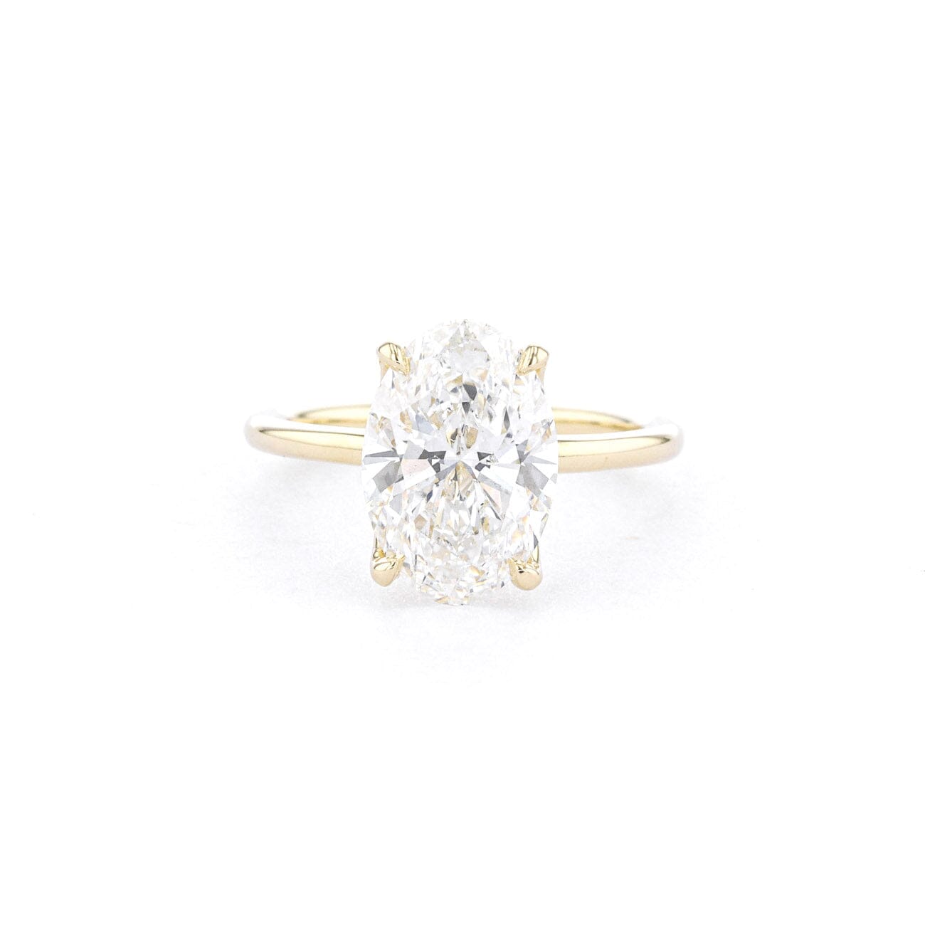 1.6mm Caraline Oval High Polish Engagement Rings Princess Bride Diamonds 