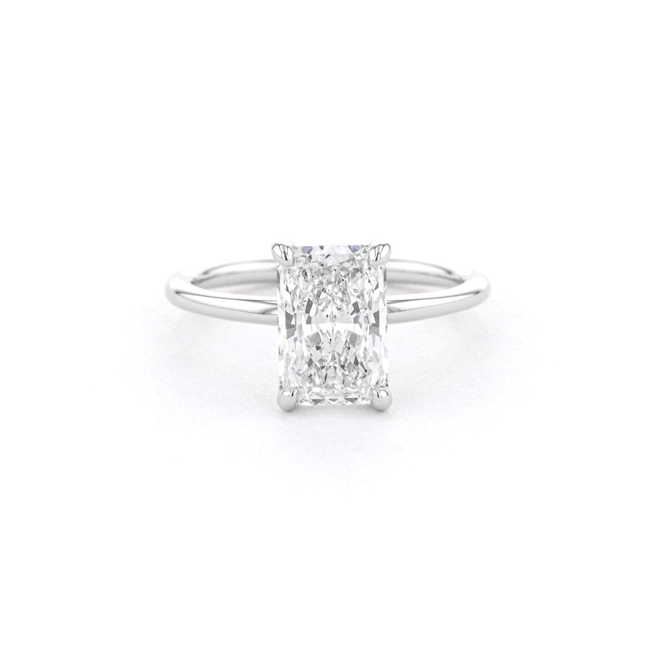1.6mm Caraline Radiant High Polish Engagement Rings Princess Bride Diamonds 