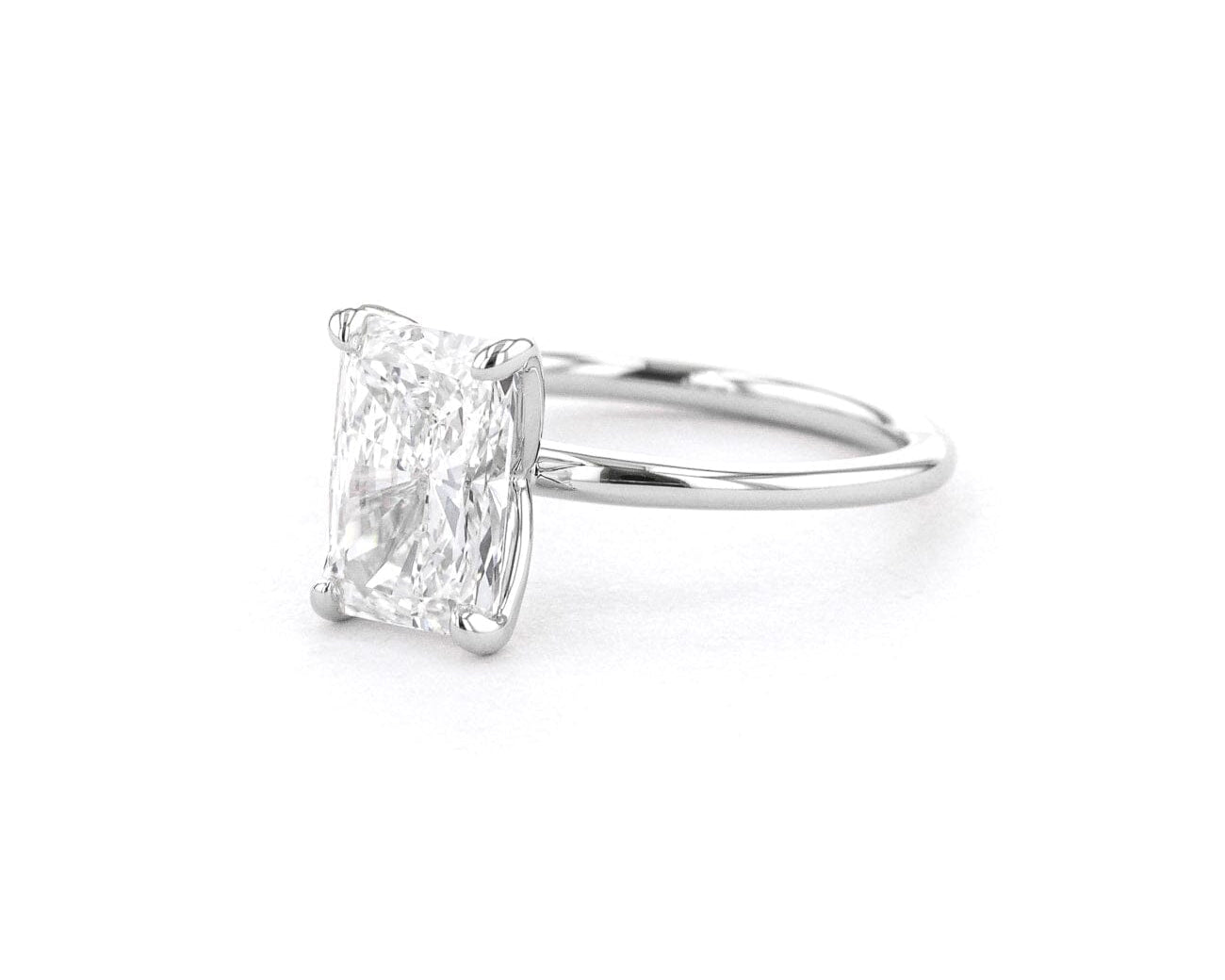1.6mm Caraline Radiant High Polish Engagement Rings Princess Bride Diamonds 