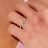1.6mm Constellation Wedding Band Rings Princess Bride Diamonds 