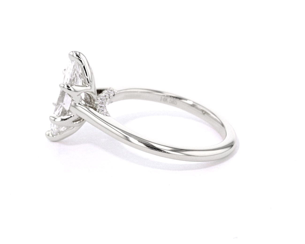 1.6mm Hana Marquise High Polish Engagement Rings Princess Bride Diamonds 