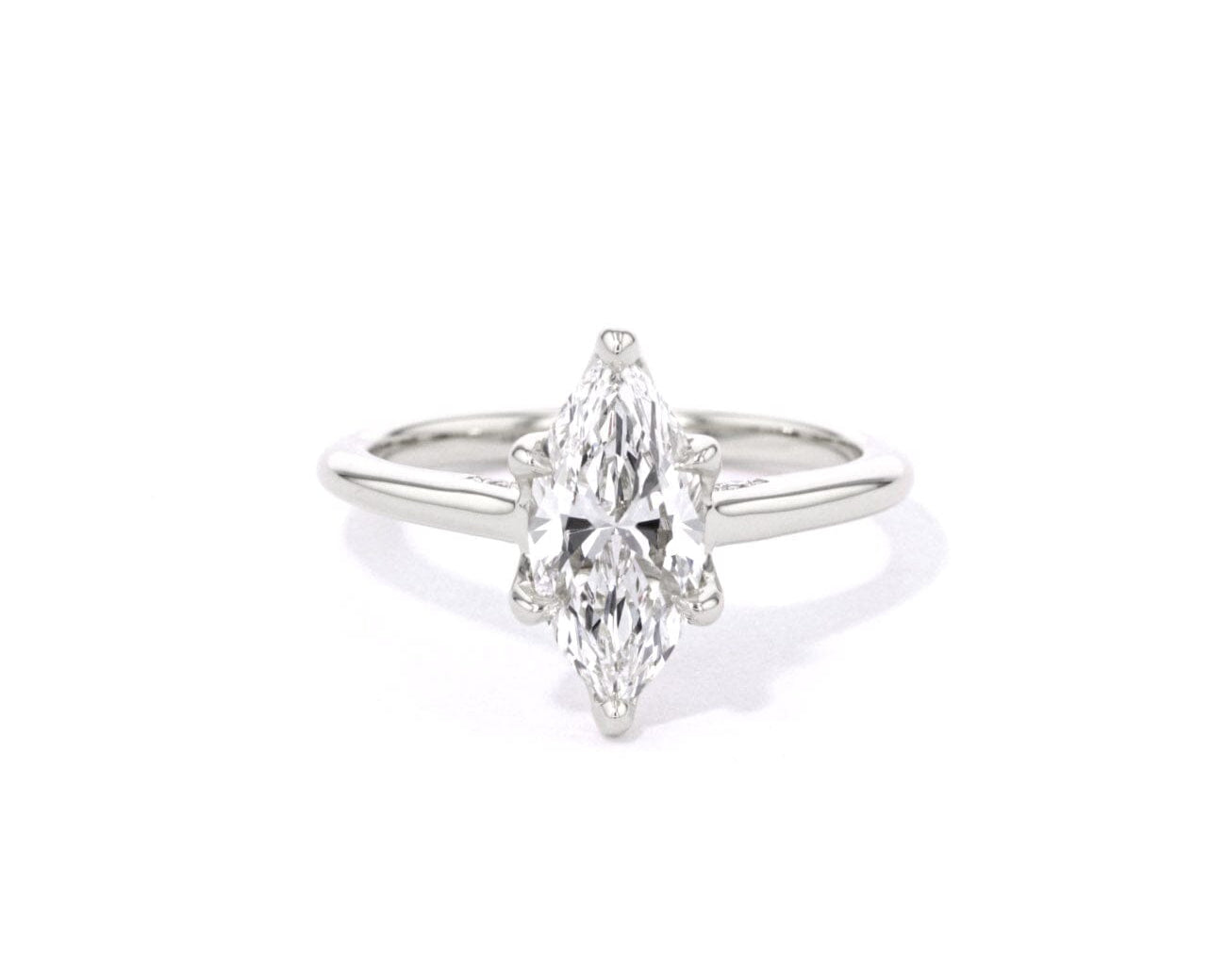 1.6mm Hana Marquise High Polish Engagement Rings Princess Bride Diamonds 