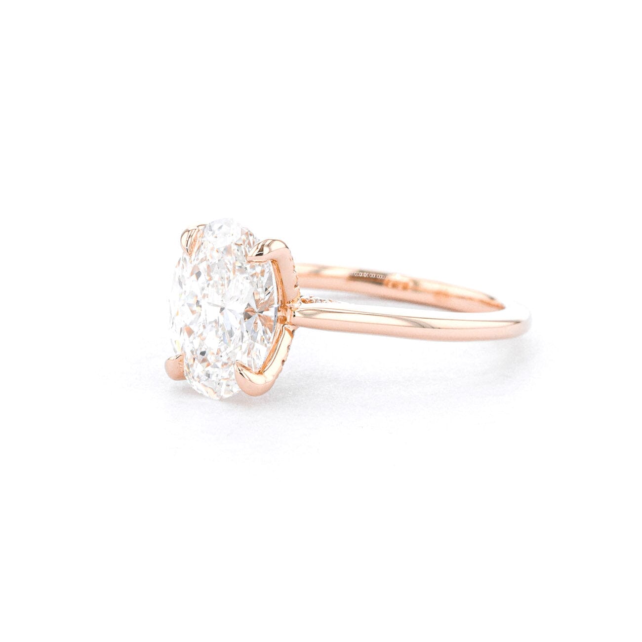 1.6mm Isabela Oval High Polish Engagement Rings Princess Bride Diamonds 