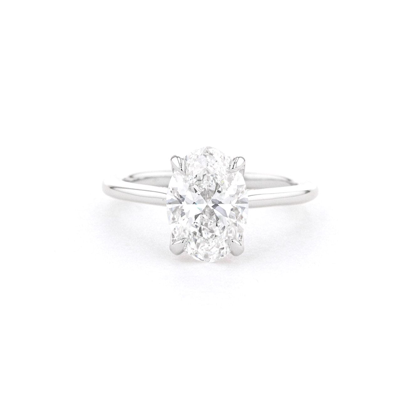1.6mm Isabela Oval High Polish Engagement Rings Princess Bride Diamonds 