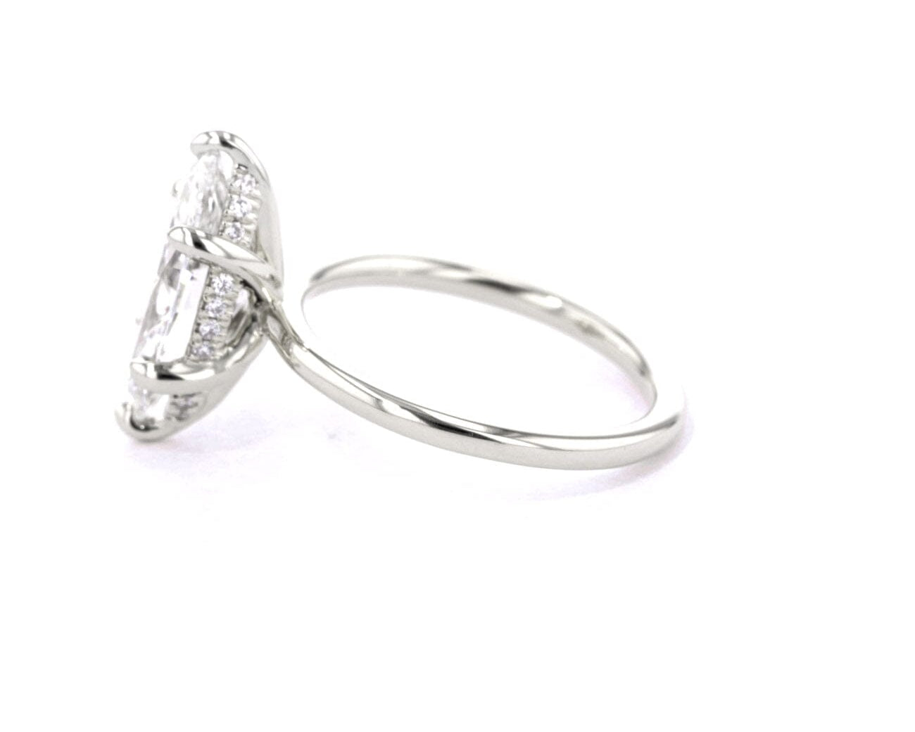 1.6mm Kayla Marquise High Polish Engagement Rings Princess Bride Diamonds 