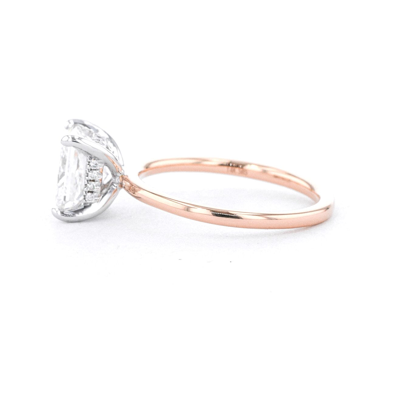 1.6mm Kayla Princess High Polish Engagement Rings Princess Bride Diamonds 