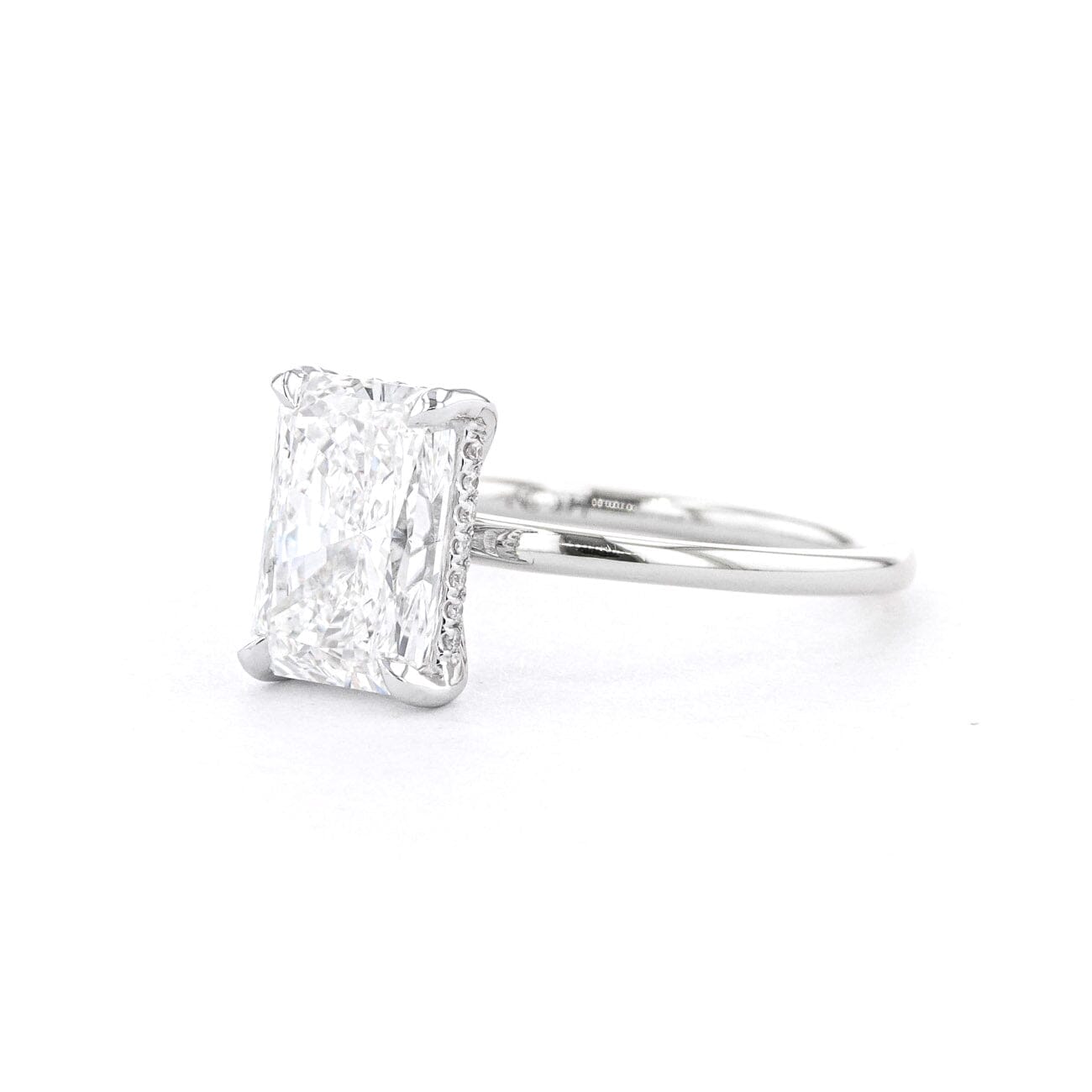 1.6mm Kayla Radiant High Polish Engagement Rings Princess Bride Diamonds 