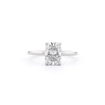 1.6mm Leah Elongated Cushion High Polish Engagement Rings Princess Bride Diamonds 