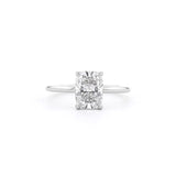 1.6mm Leah Elongated Cushion High Polish Engagement Rings Princess Bride Diamonds 