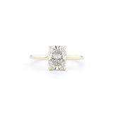 1.6mm Leah Elongated Cushion High Polish Engagement Rings Princess Bride Diamonds 
