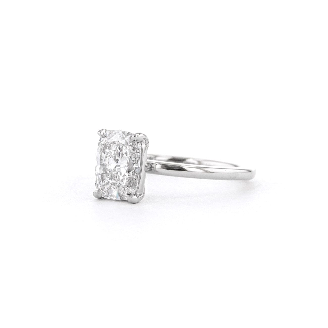 1.6mm Leah Elongated Cushion High Polish Engagement Rings Princess Bride Diamonds 