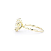 1.6mm Leah Oval High Polish Engagement Rings Princess Bride Diamonds 
