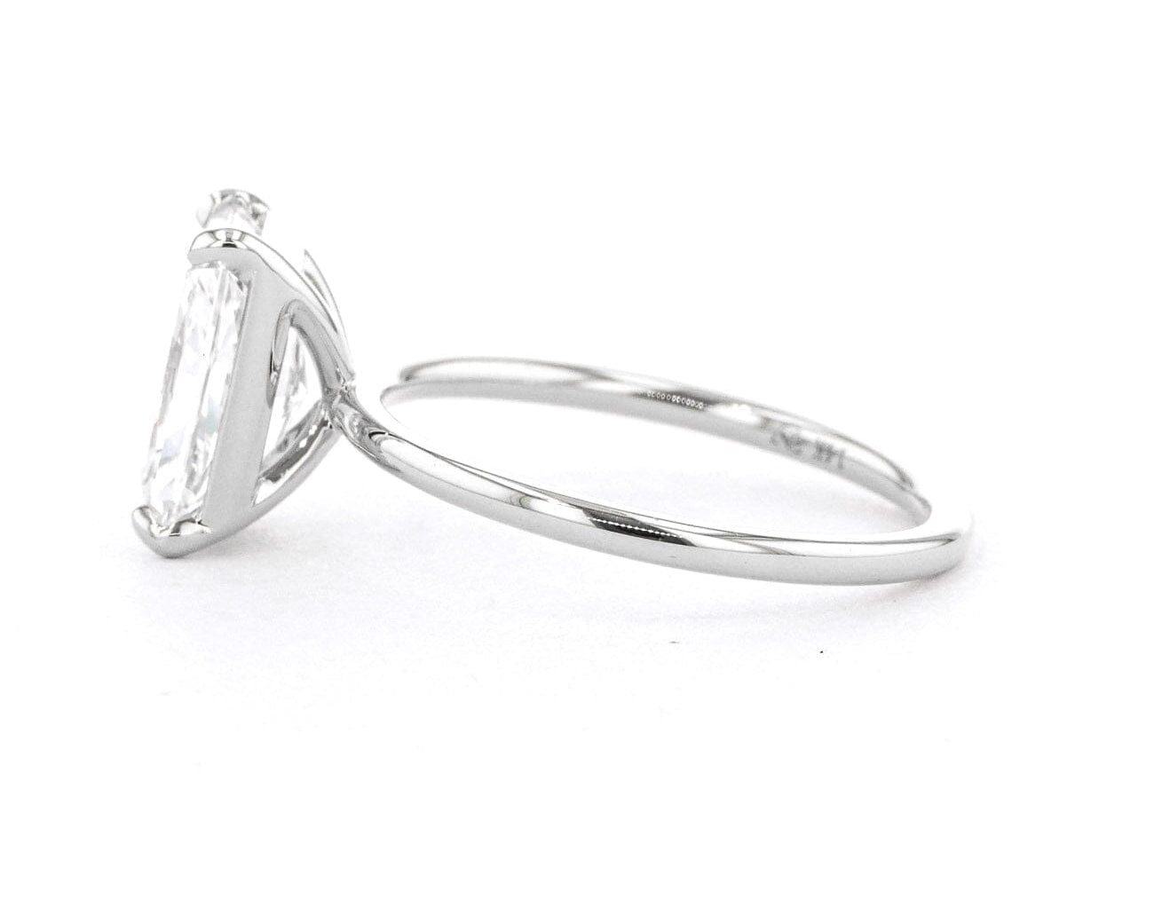 1.6mm Leah Radiant High Polish Engagement Rings Princess Bride Diamonds 