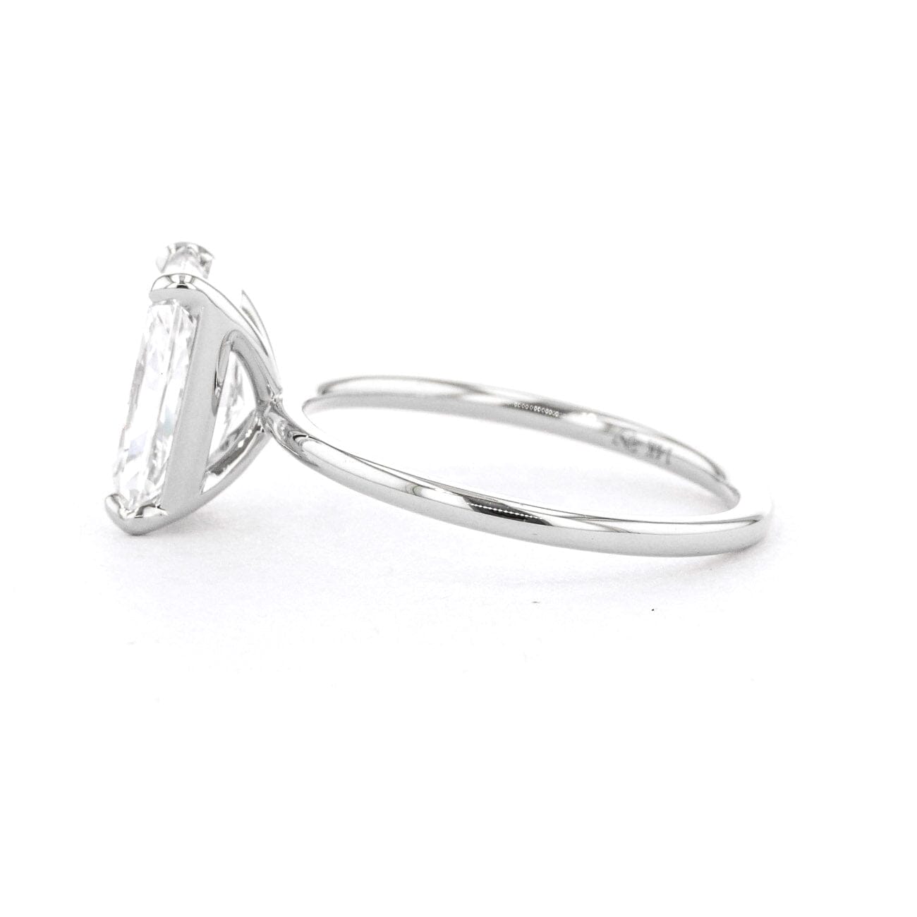 1.6mm Leah Radiant High Polish Engagement Rings Princess Bride Diamonds 