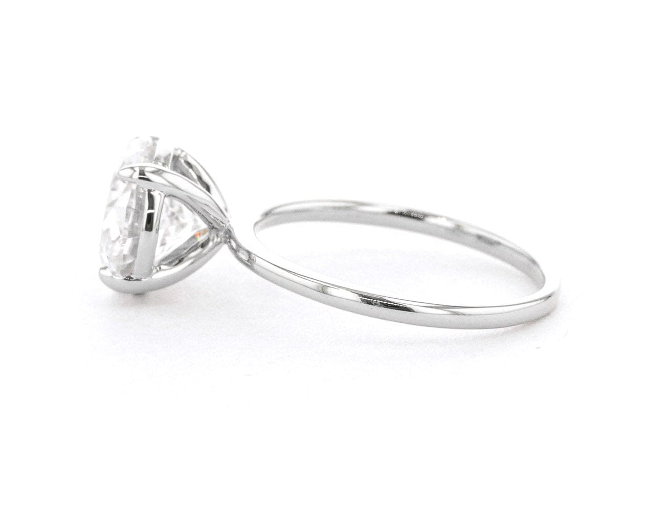 1.6mm Leah Round High Polish Engagement Rings Princess Bride Diamonds 