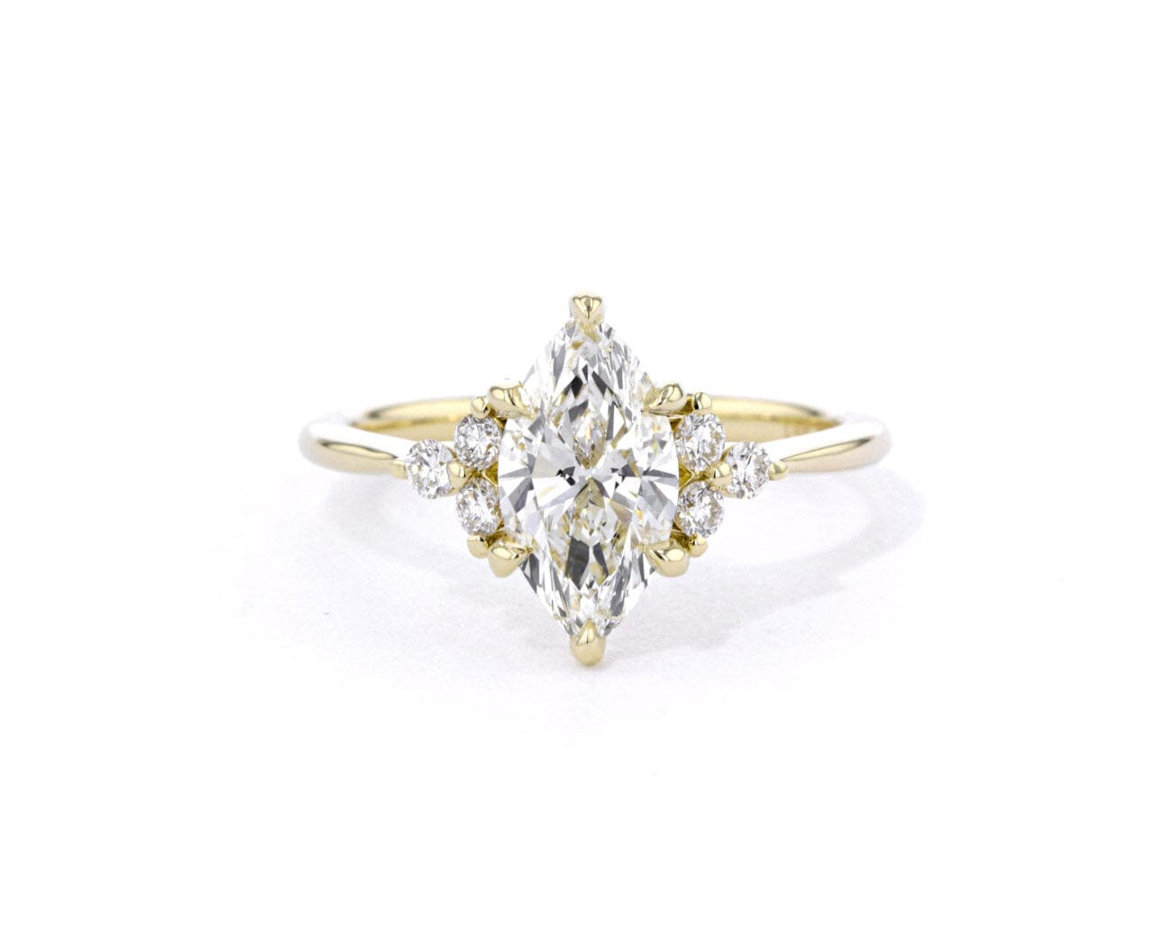 1.6mm Lindsey Marquise Engagement Rings Princess Bride Diamonds 