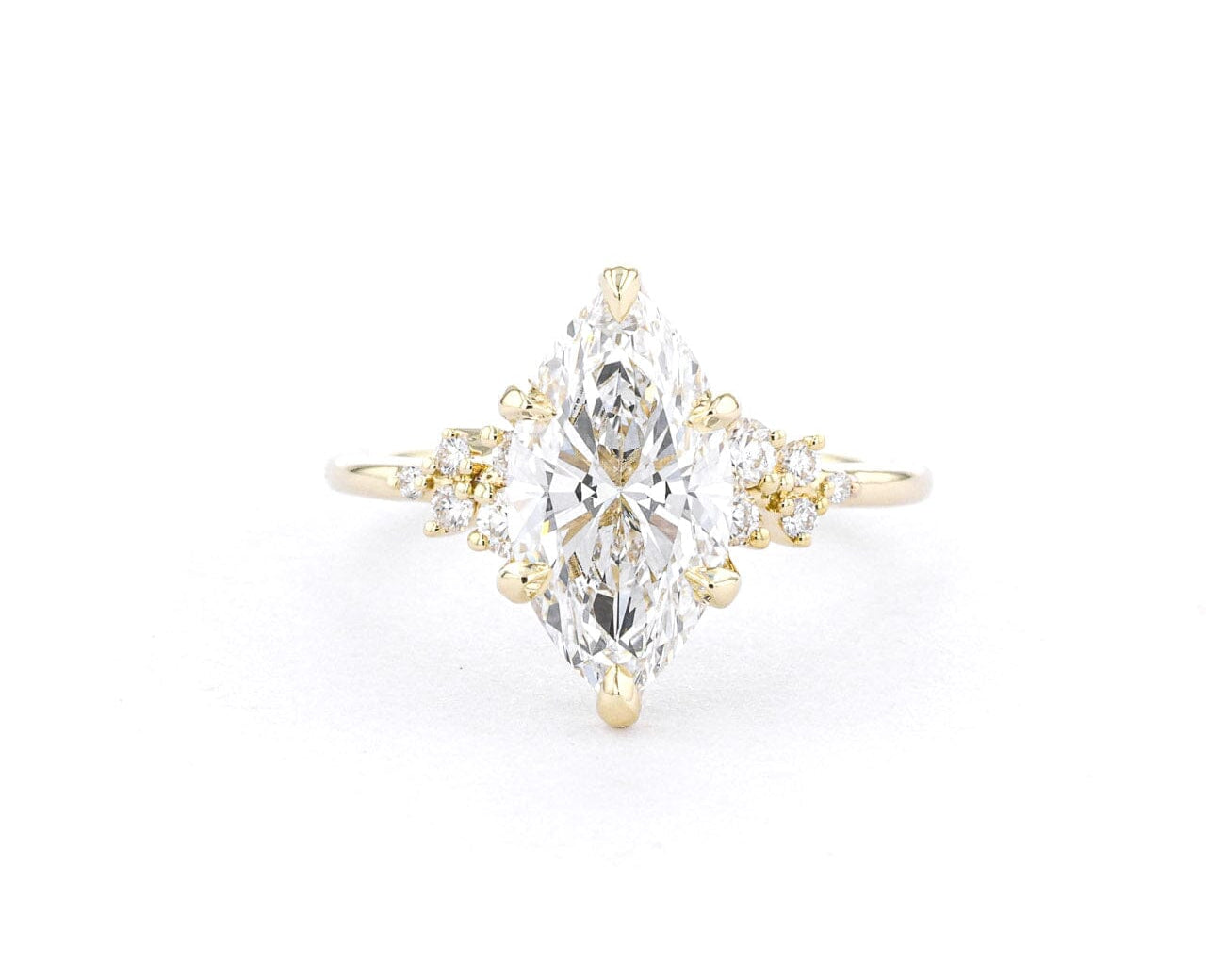 1.6mm Luna Marquise Engagement Rings Princess Bride Diamonds 