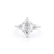 1.6mm Luna Marquise Engagement Rings Princess Bride Diamonds 