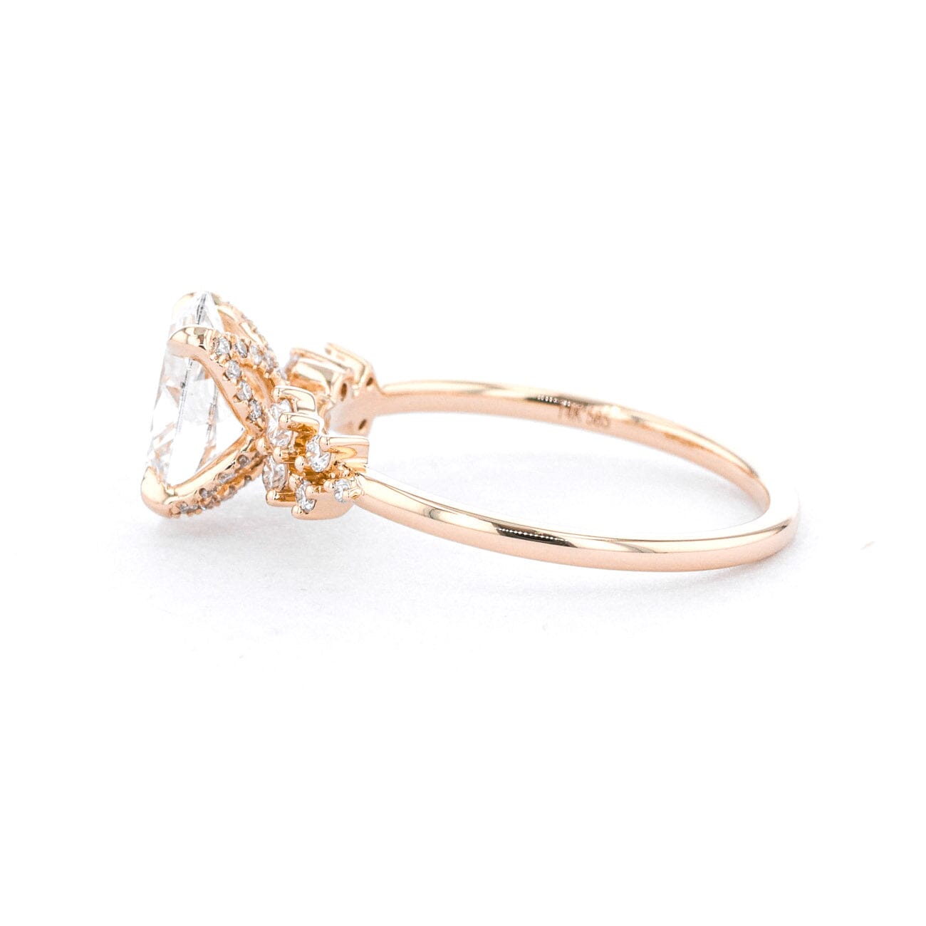 1.6mm Luna Oval Engagement Rings Princess Bride Diamonds 