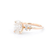 1.6mm Luna Oval Engagement Rings Princess Bride Diamonds 
