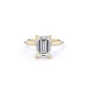 1.6mm Samantha Emerald High Polish Engagement Rings Princess Bride Diamonds 