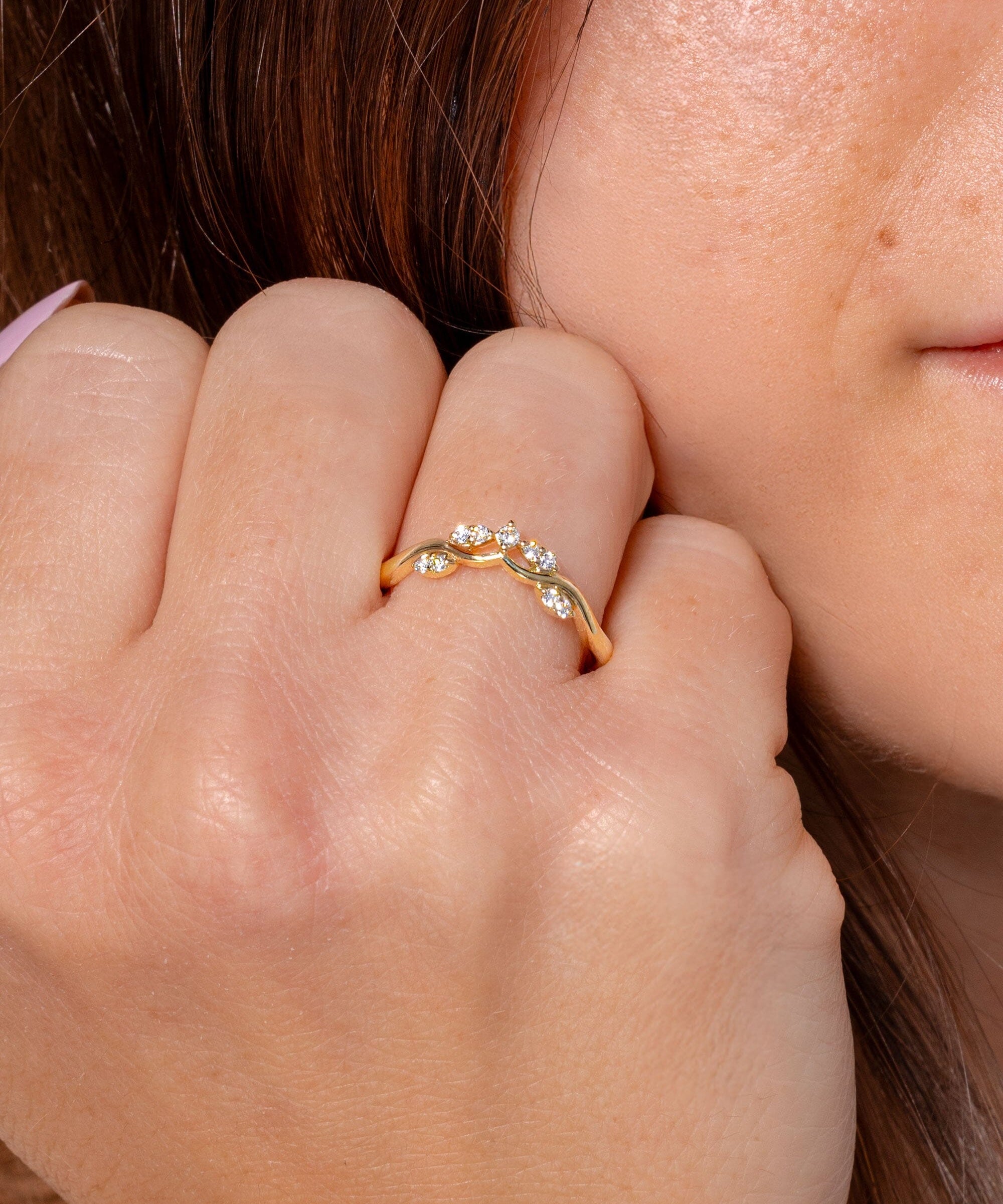1.6mm Sereia Band Rings Princess Bride Diamonds 