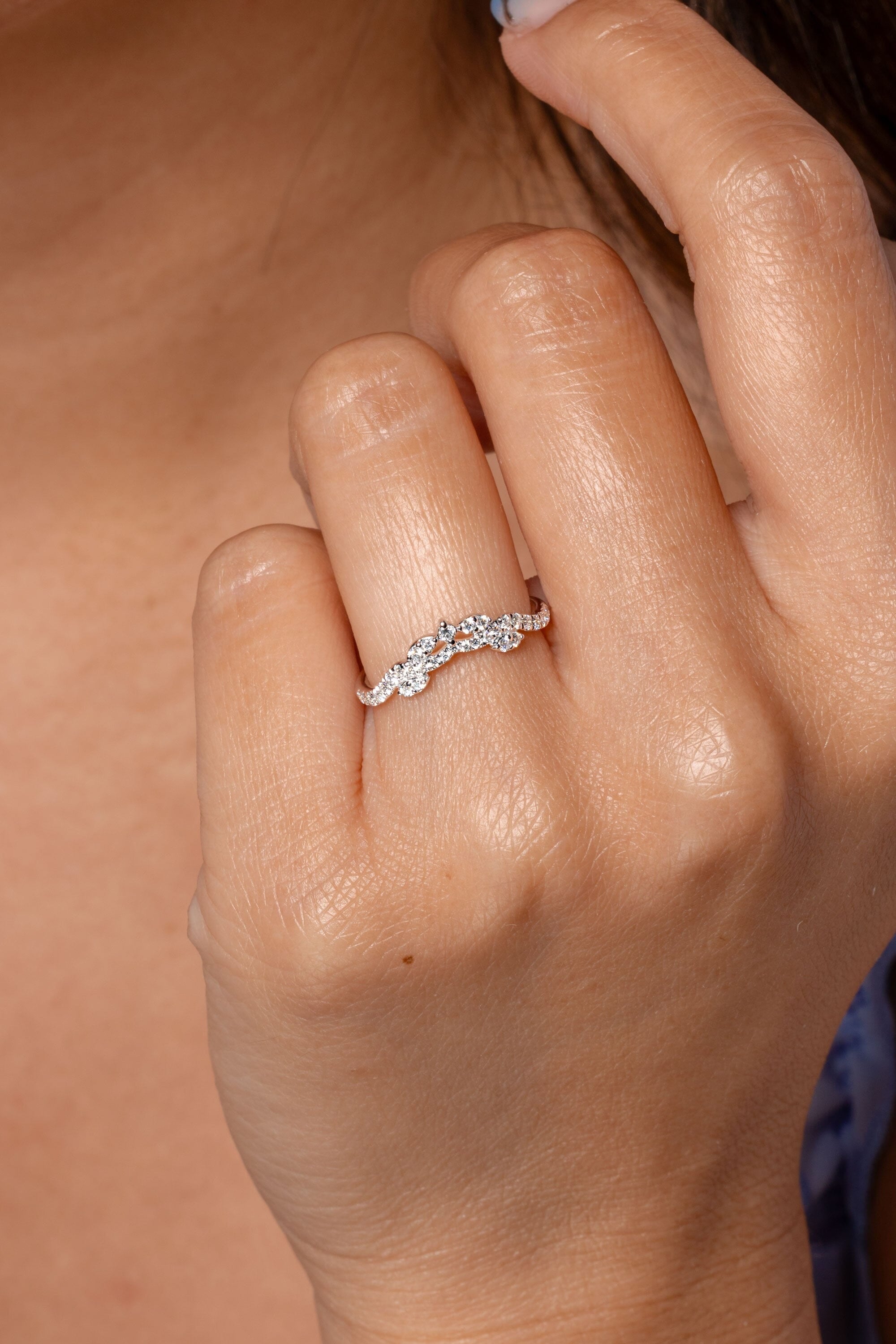 1.6mm Sereia Pavé Band Rings Princess Bride Diamonds 