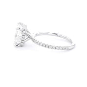 1.6mm Stephanie Princess Cut Engagement Rings Princess Bride Diamonds 