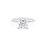 1.6mm Stephanie Princess Cut Engagement Rings Princess Bride Diamonds 