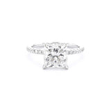 1.6mm Stephanie Princess Cut Engagement Rings Princess Bride Diamonds 