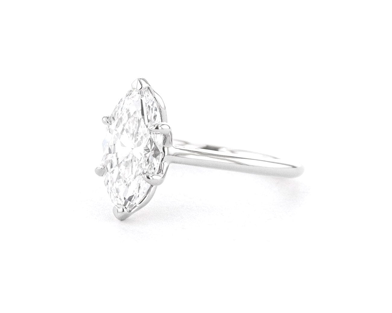 1.6mm Victoria Marquise High Polish Engagement Rings Princess Bride Diamonds 