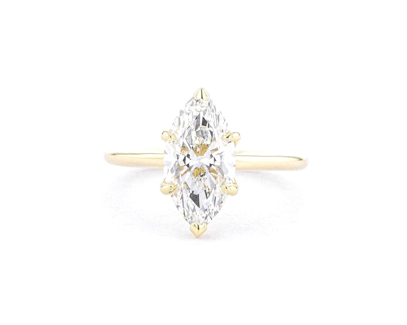 1.6mm Victoria Marquise High Polish Engagement Rings Princess Bride Diamonds 