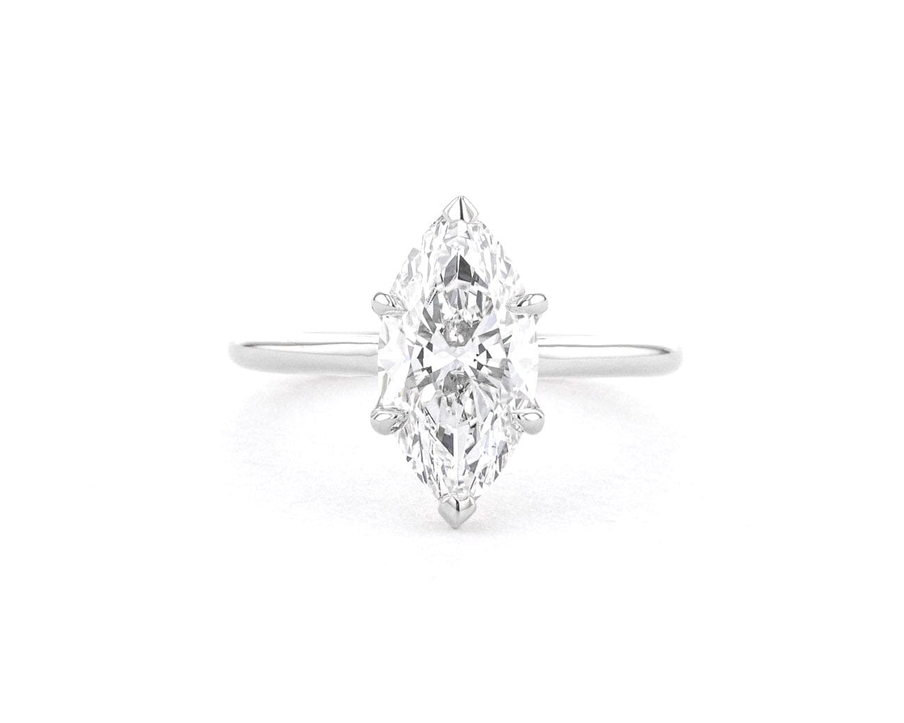 1.6mm Victoria Marquise High Polish Engagement Rings Princess Bride Diamonds 