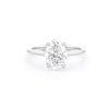 1.6mm Victoria Oval High Polish Engagement Rings Princess Bride Diamonds 