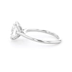 1.6mm Victoria Oval High Polish Engagement Rings Princess Bride Diamonds 