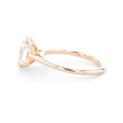1.6mm Victoria Oval High Polish Engagement Rings Princess Bride Diamonds 
