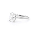 1.6mm Victoria Oval High Polish Engagement Rings Princess Bride Diamonds 