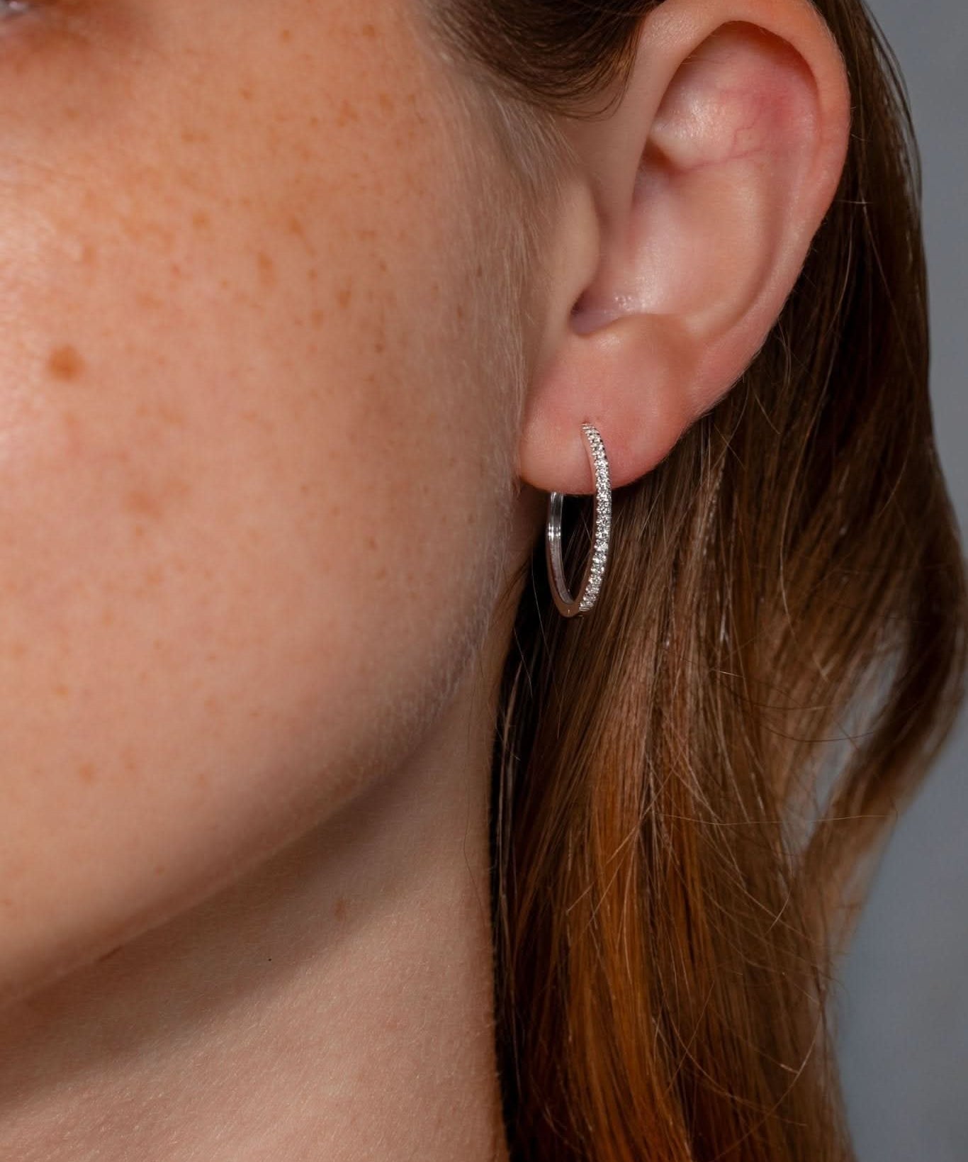 1.6x20mm Core Pavé Hoops - PBD Earrings