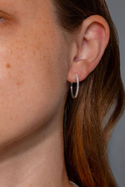 1.6x20mm Core Pavé Hoops - PBD Earrings